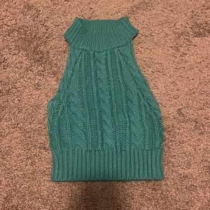Teal, knit tank top, open back, never worn before, new from Windsor